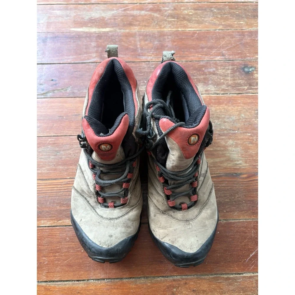 Merrell Men Continuum Hiking Trail Boots Walnut US 11 UK 10.5 EUR 45 Vibram Sole